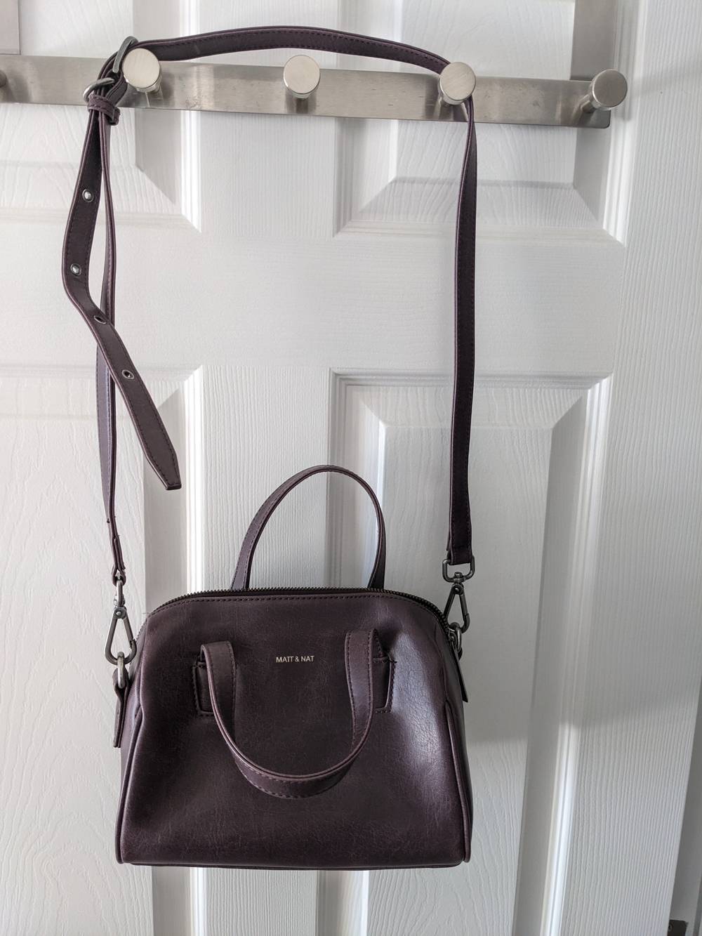 Matt & Nat Deep Plum Crossbody Satchel